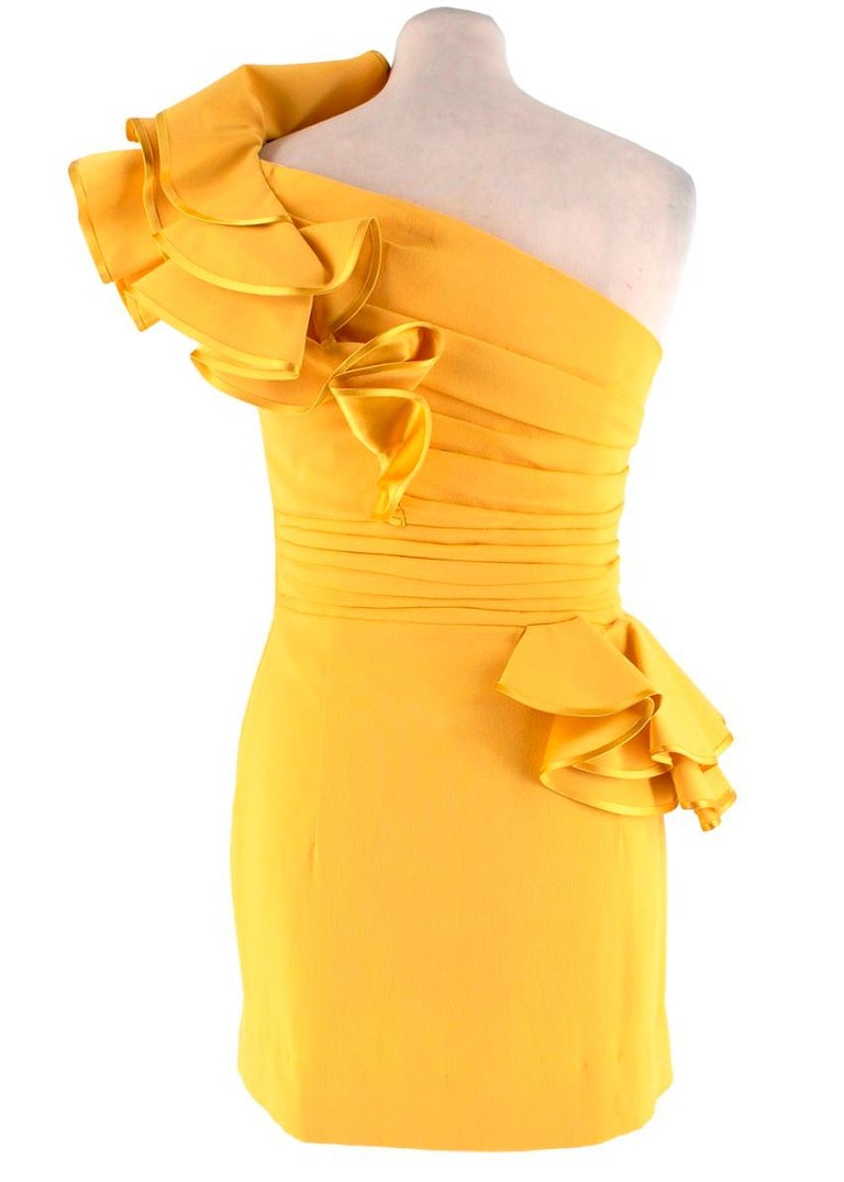 DSquared2 Lemon Yellow Colby 'Little Cocktail Dress' - Worn by Alesha Dixon  - XS En vente sur 1stDibs