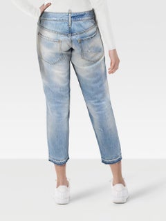 Dsquared2 Light Blue Distressed Skinny Jeans Size M