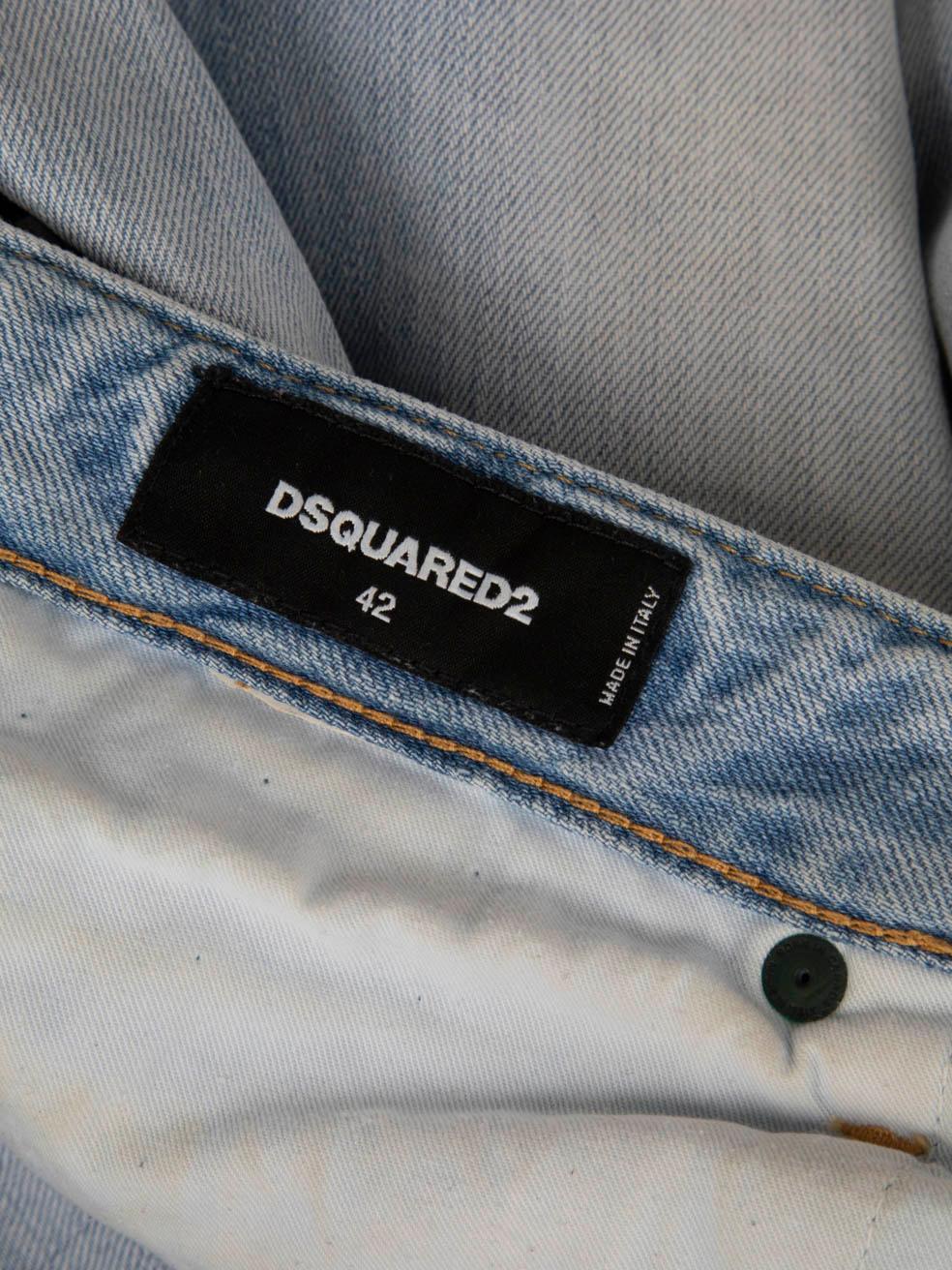 Dsquared2 Vaqueros pitillo azul claro desgastados Talla M en venta 4