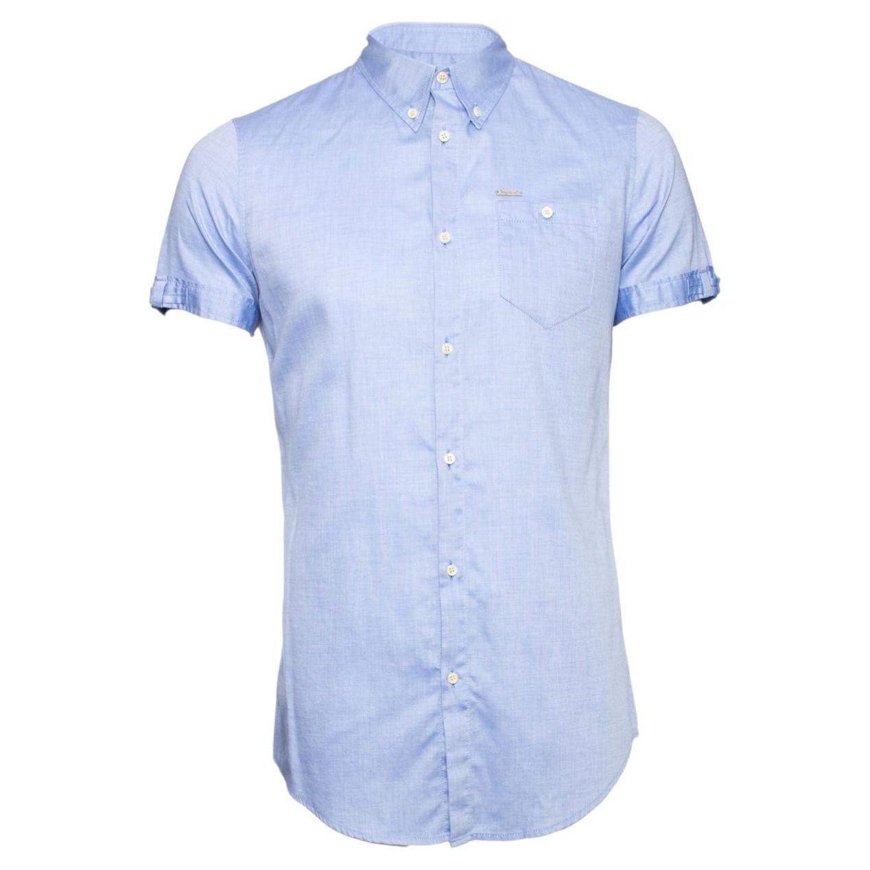 Dsquared2, Light blue shirt with short sleeves.
