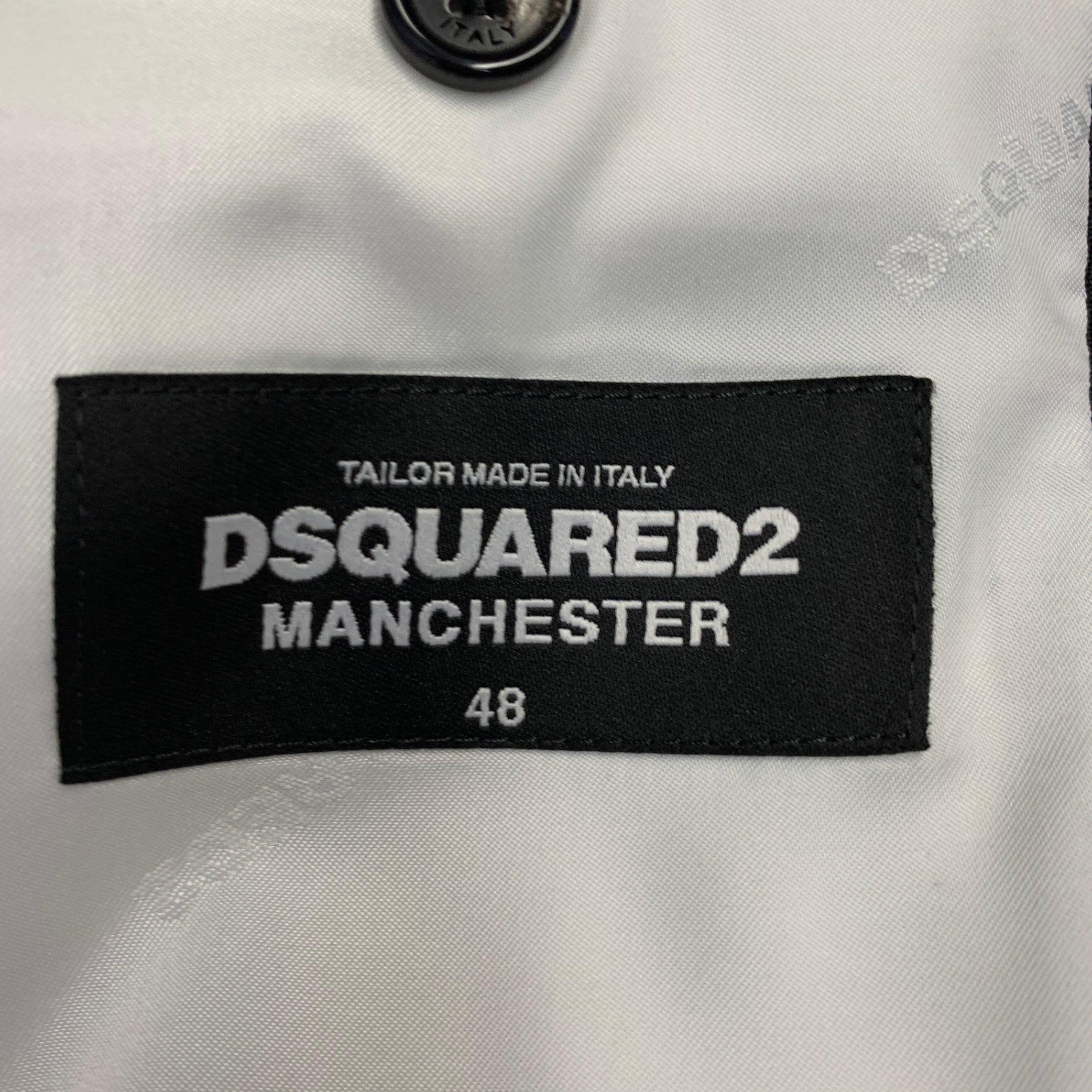 De los hombres DSQUARED2 MANCHESTER Talla 38 Carbón Mezcla de Lana Abrigo de deporte con solapa de muesca en venta
