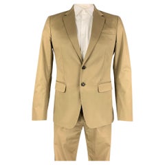DSQUARED2 MANCHESTER Size 42 Khaki Cotton Notch Lapel Suit