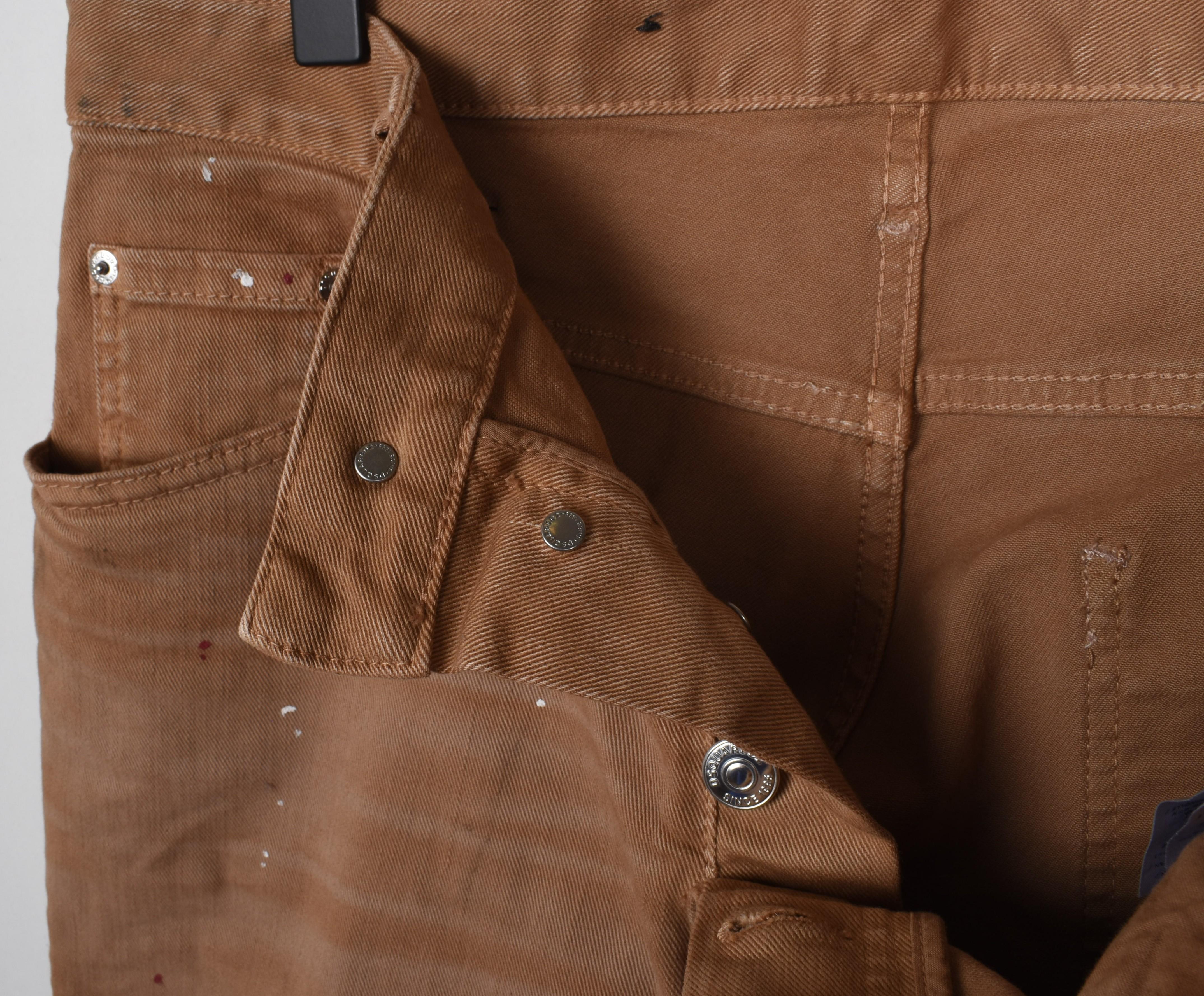 Dsquared2 Hombre Vaqueros Tapered Paint Splashed Skater Jean Talla 50-M, S1707 en venta 2