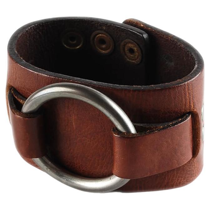 Dsquared2 Men Leather Bracelet Metalic, One size For Sale