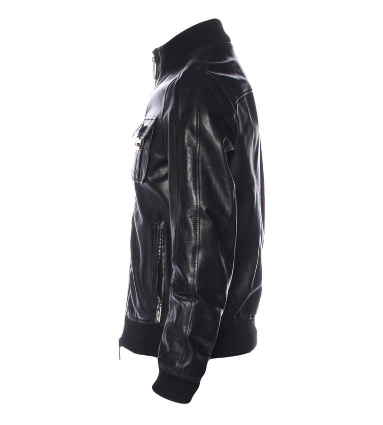 Download Dsquared² Men's Leather Bomber Jacket For Sale at 1stdibs