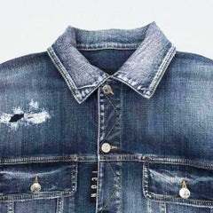 Dsquared2 Men's Oversized Denim Jacket Blue Cotton L