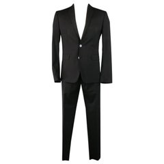 DSQUARED2 Mens Suit - US 42 / IT 52 Short Black Solid Wool Blend