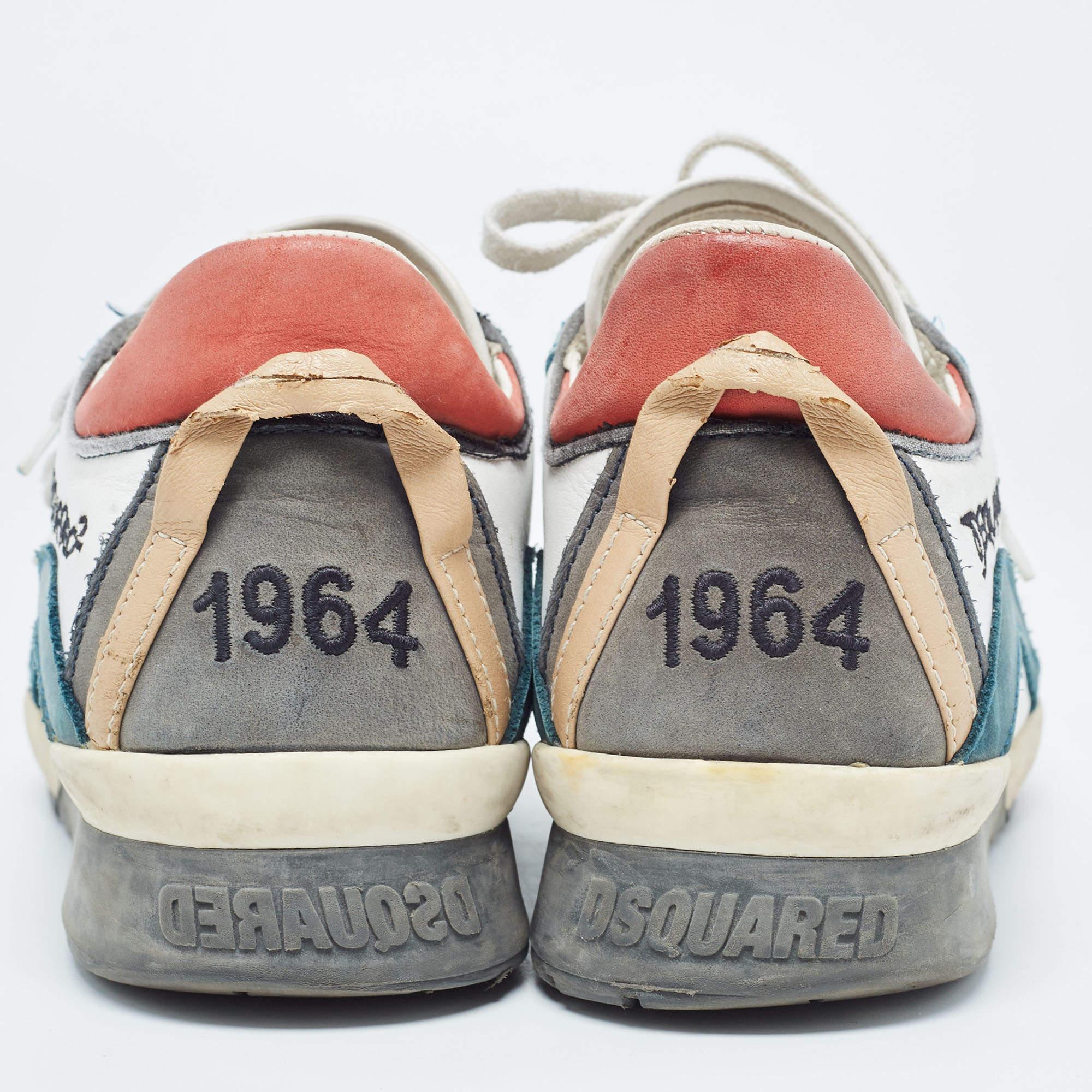 Dsquared2 Baskets basses 551 en cuir multicolore taille 42 Pour hommes en vente