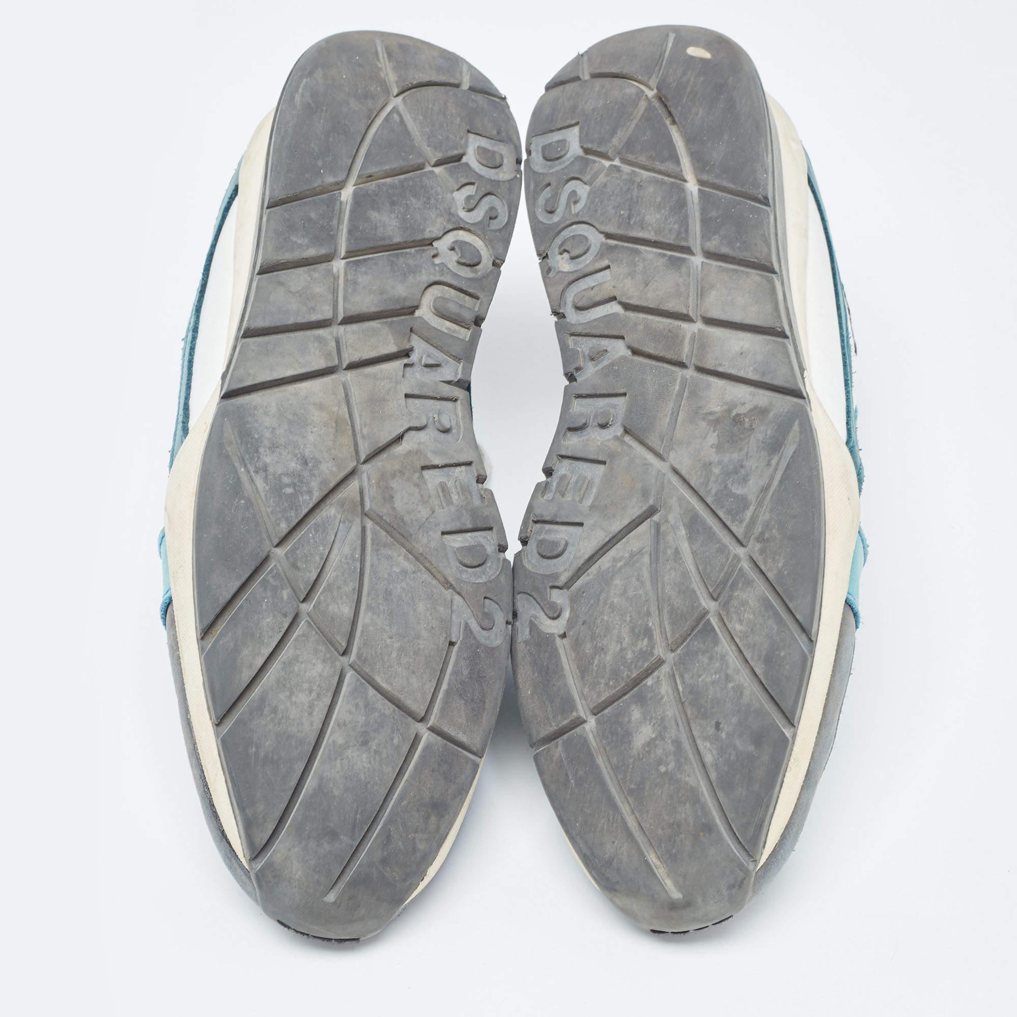 Dsquared2 Baskets basses 551 en cuir multicolore taille 42 en vente 1