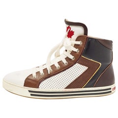 Dsquared2 Multicolor Leather High Top Sneakers Size 42