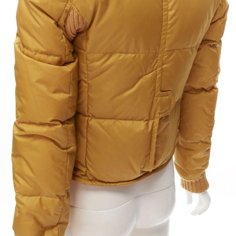 DSQUARED2 mustard white goose down padded 3-pocket blazer jacket IT38 XS For Sale 5