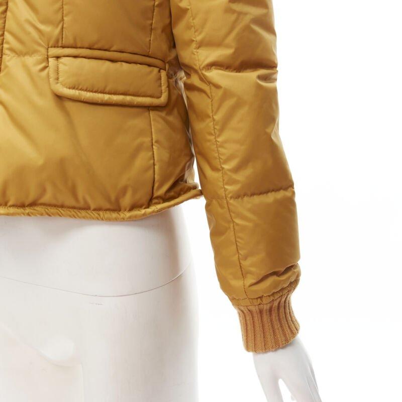 DSQUARED2 mustard white goose down padded 3-pocket blazer jacket IT38 XS For Sale 4