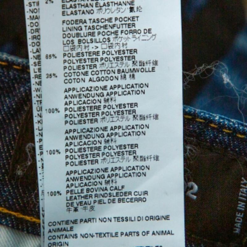 Dsquared2 Navy Blue Denim Tie Detail Deana Jeans S In Excellent Condition For Sale In Dubai, Al Qouz 2