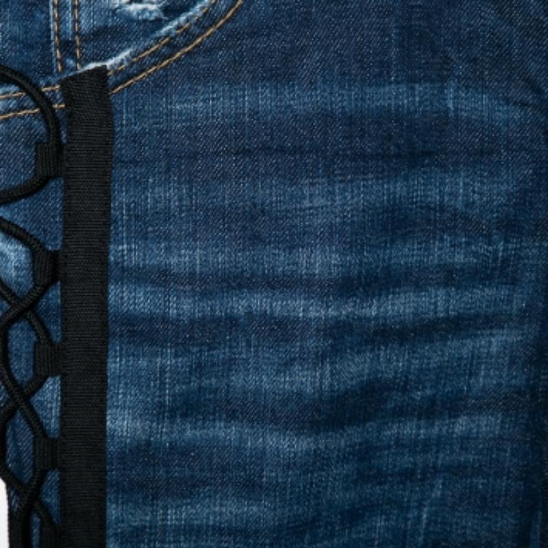 Dsquared2 Navy Blue Denim Tie Detail Deana Jeans S For Sale 1