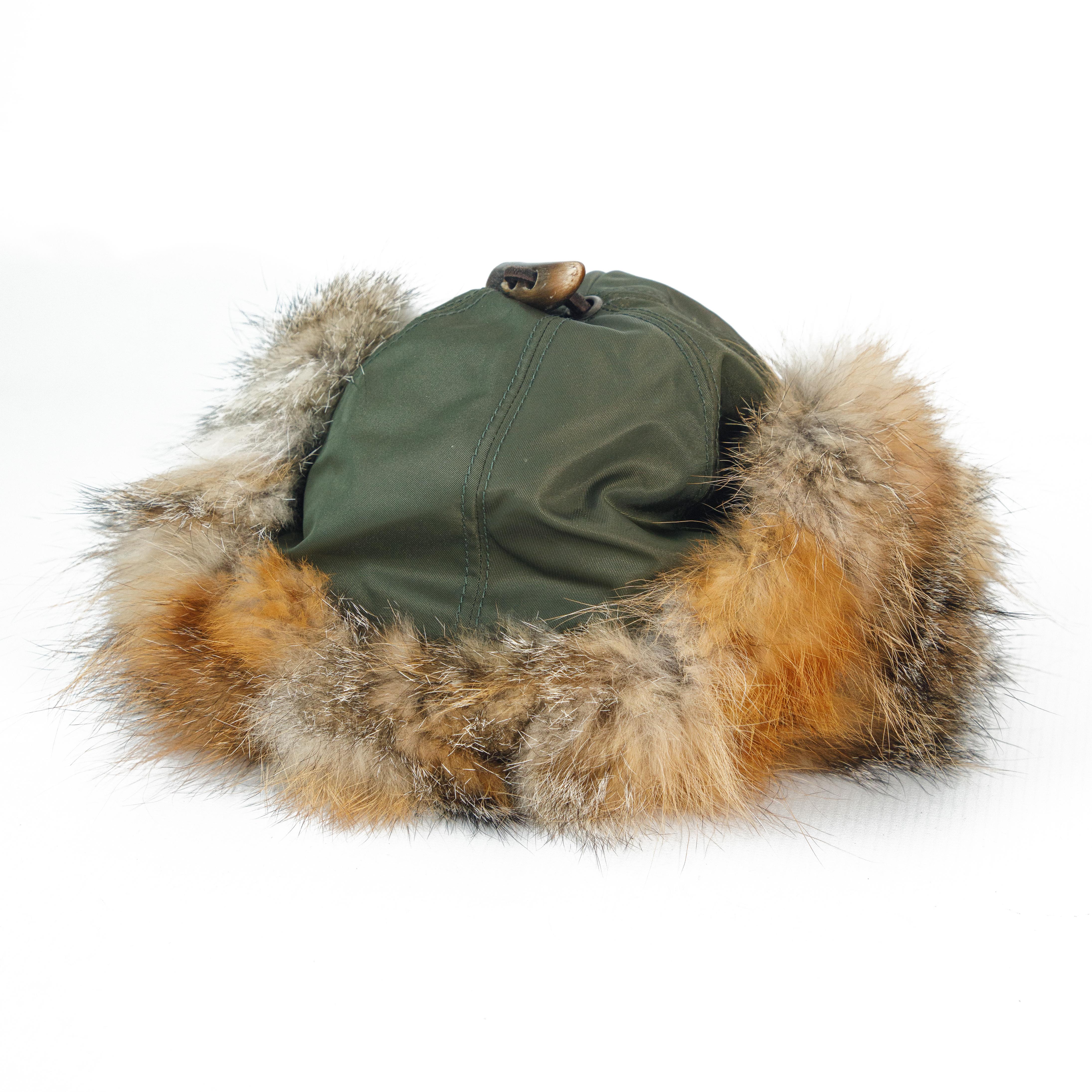 da uomo o donna CAP in nylon e pelliccia di volpe Dsquared2