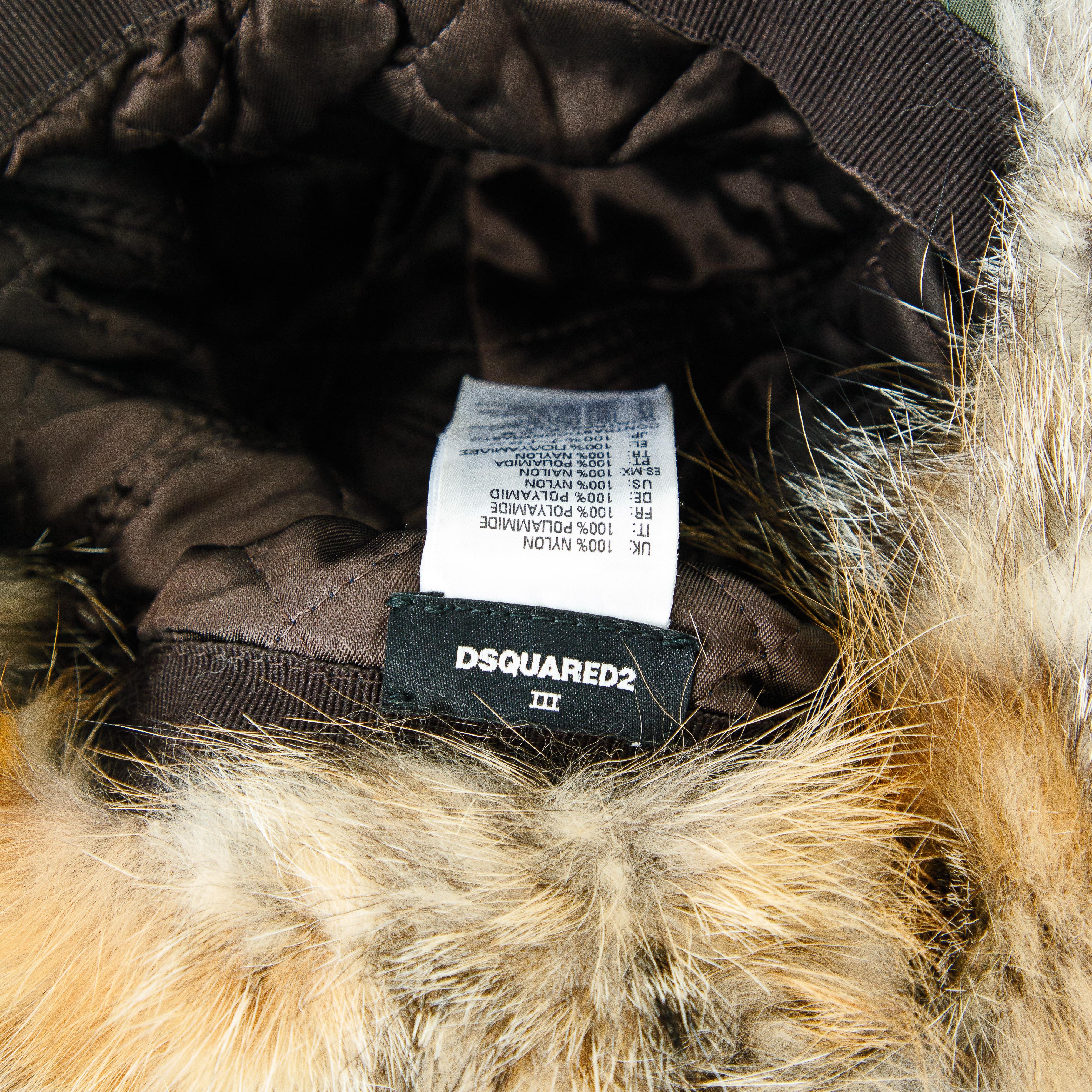 CAP in nylon e pelliccia di volpe Dsquared2 1