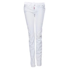 Dsquared2, jean blanc cassé avec effet taché en taille IT40/XS