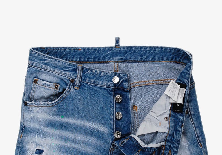 Dsquared2 Paint Splash Distressed Denim Men Jeans Size ITA50 (M) For