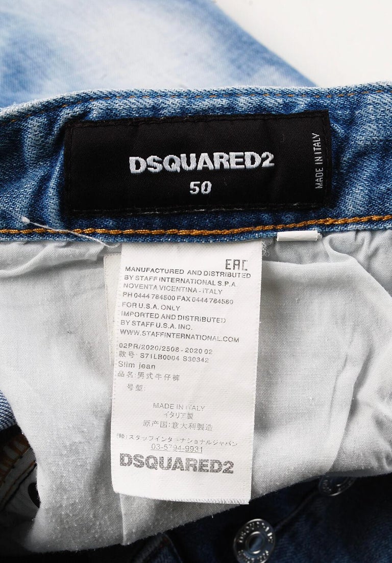 Dsquared2 Paint Splash Distressed Denim Men Jeans Size ITA50 (M) For Sale  at 1stDibs