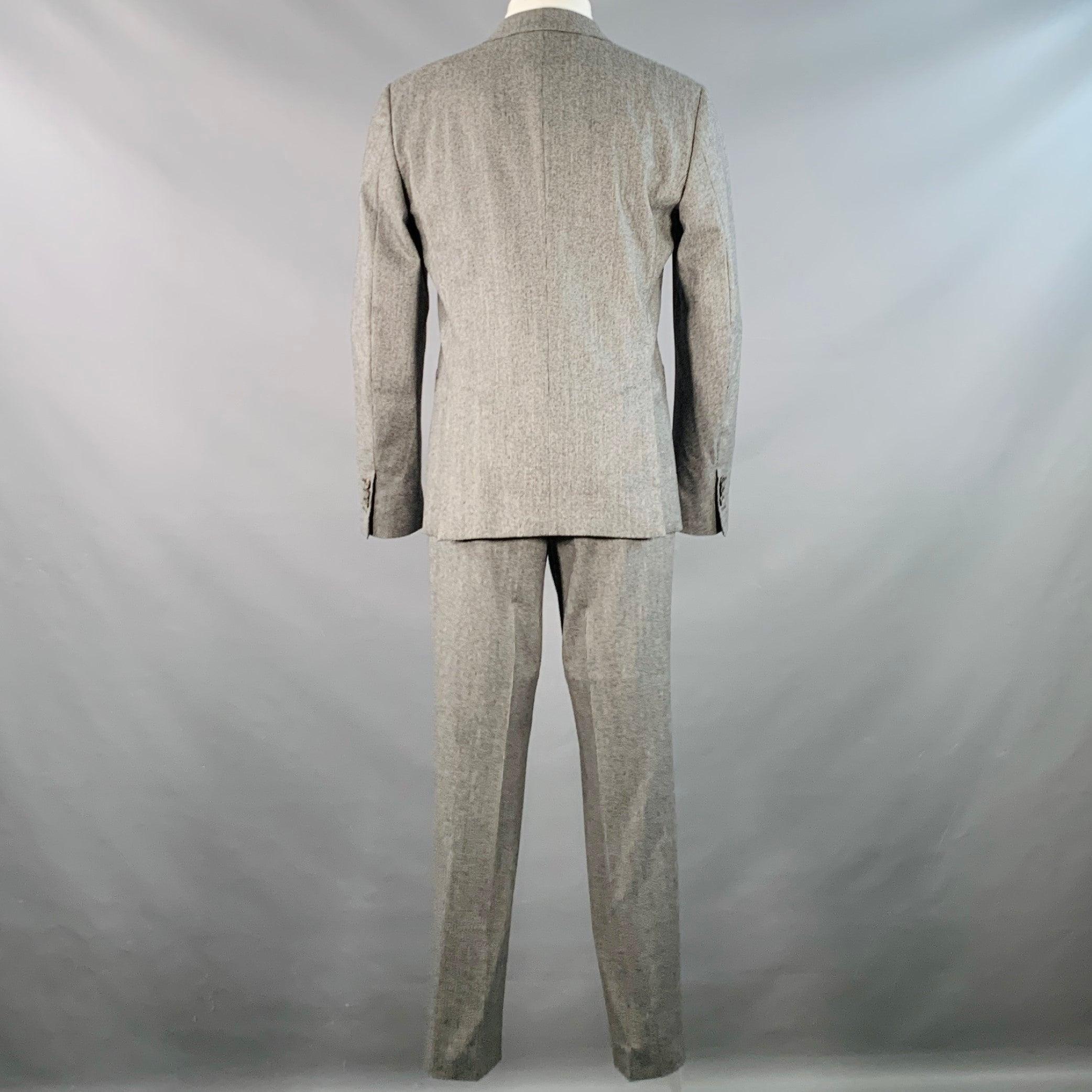 De los hombres DSQUARED2 PARIS Talla 40 Gris Negro Pata de gallo Lana Traje con solapa de muesca en venta