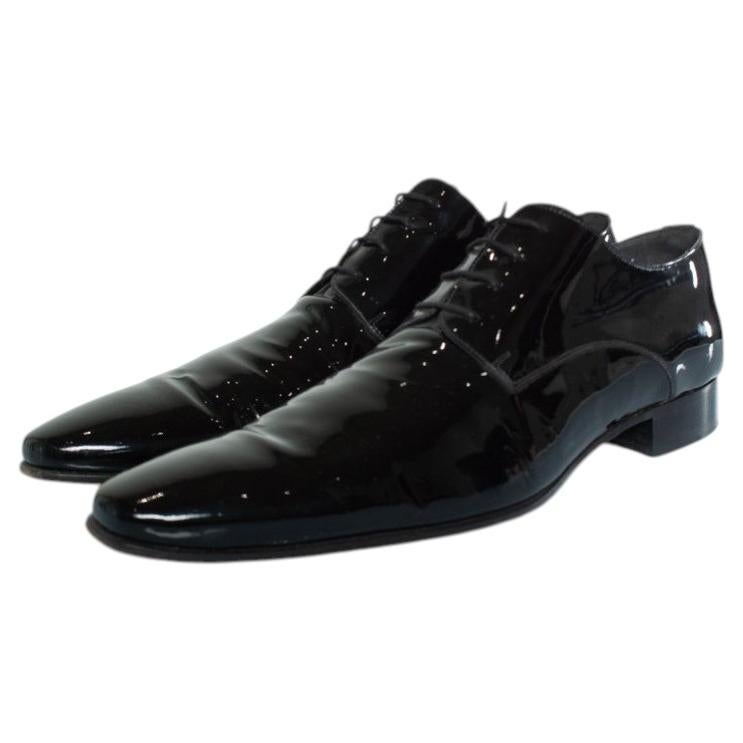 Dsquared2, Schnürschuhe aus Lackleder in Schwarz