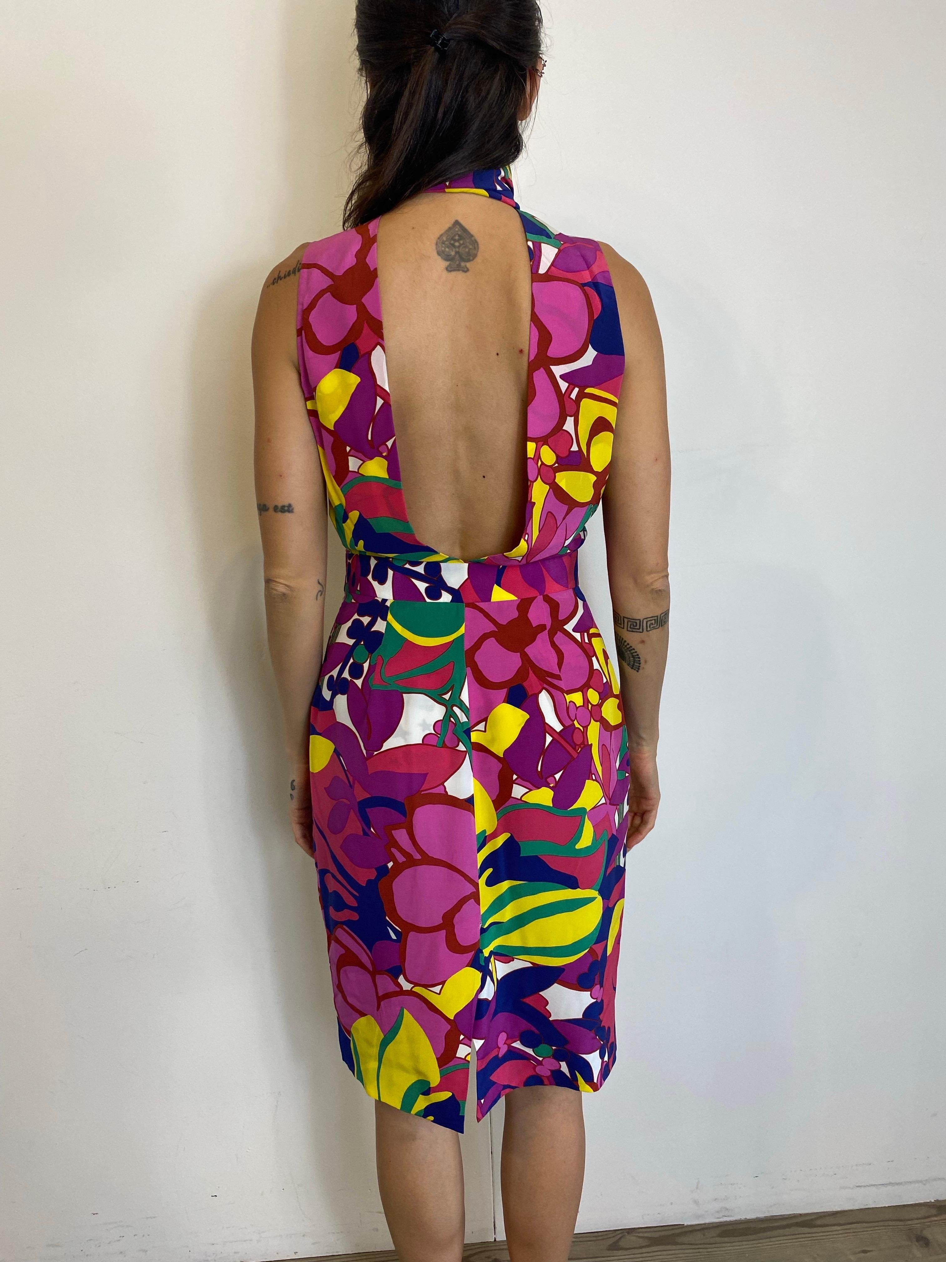 DsQuared2 pink midi dress with details. For Sale 1