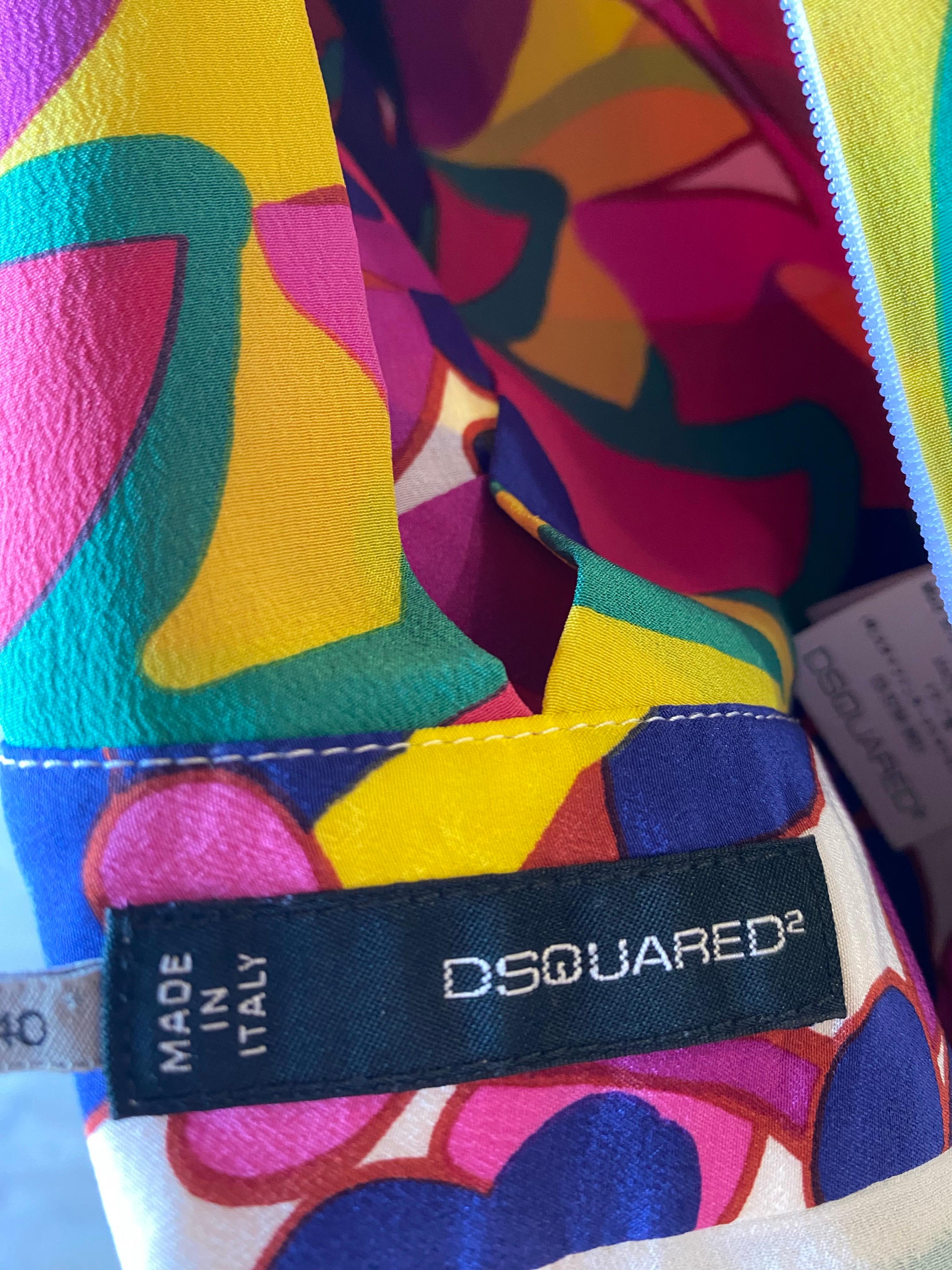 DsQuared2 pink midi dress with details. For Sale 3