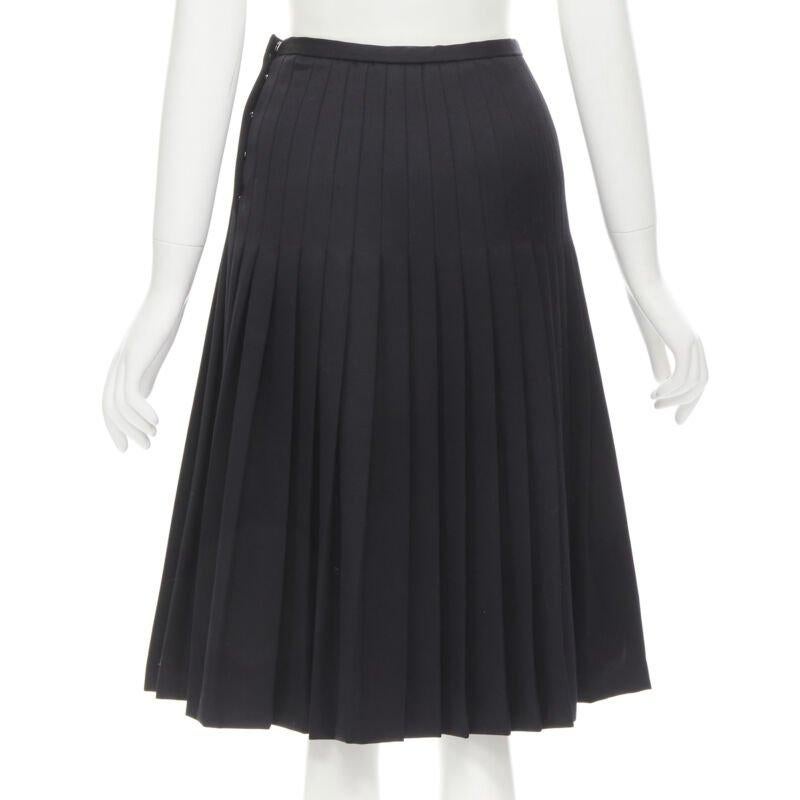 Women's DSQUARED2 red ANGEL embroidery black pleated flared knee length skirt IT38 XS For Sale