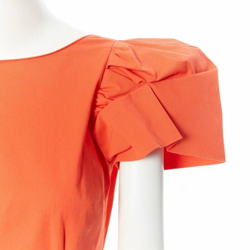 DSQUARED2 red orange ruche drape dart puff sleeve big shoulders dress IT44 L
Reference: TGAS/A03249
Brand: Dsquared2
Material: Cotton
Color: Red
Pattern: Solid
Closure: Zip
Extra Details: Body conscious dress. Puffed, ruched, draped melon sleeves.