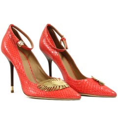 Dsquared2 Pumps aus roter Pythonhaut:: 2000er