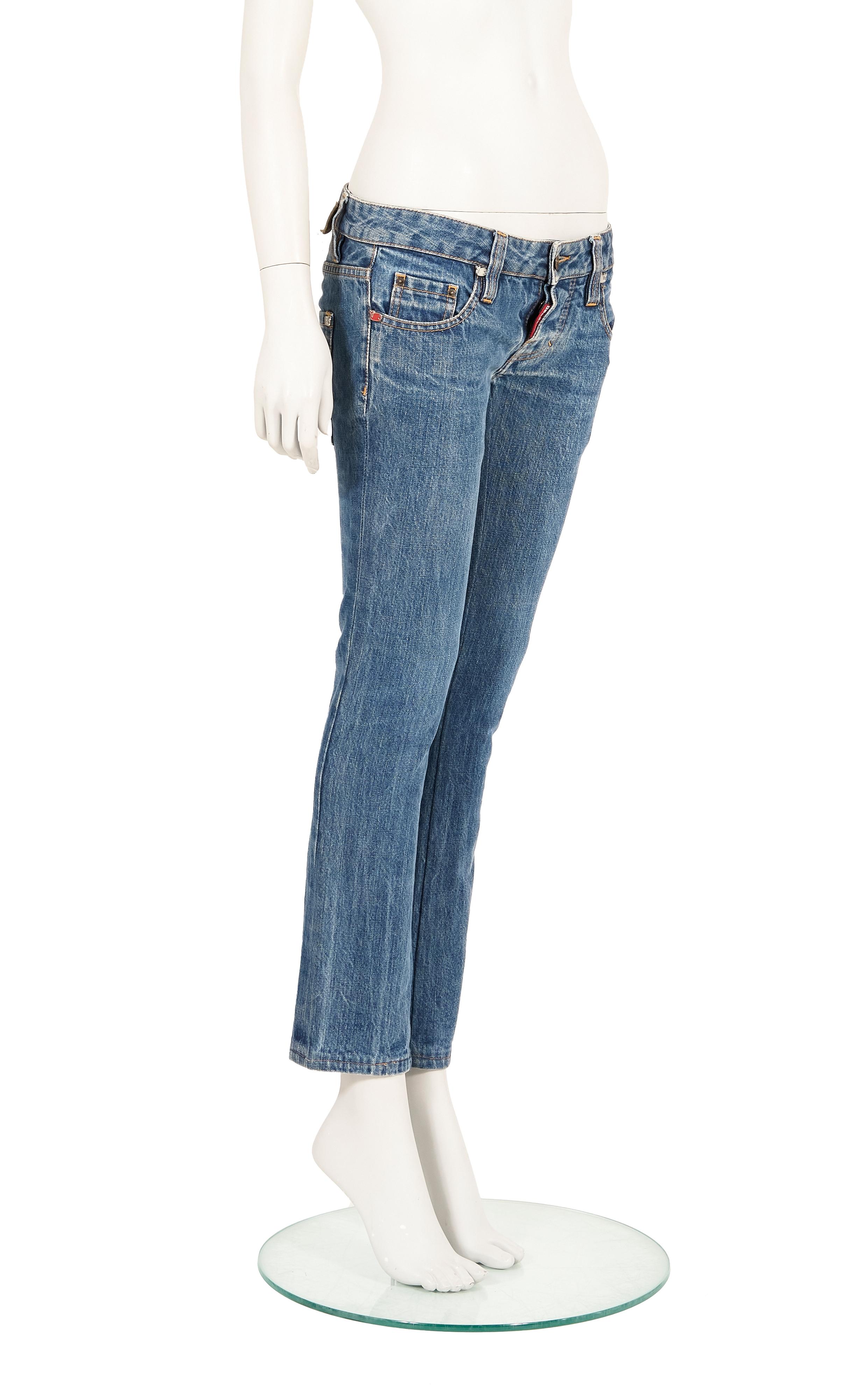Women's Dsquared2 S/S 2007 ultra low-rise skinny jeans For Sale