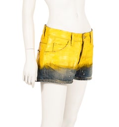 Dsquared2 S/S 2010 yellow varnished denim shorts