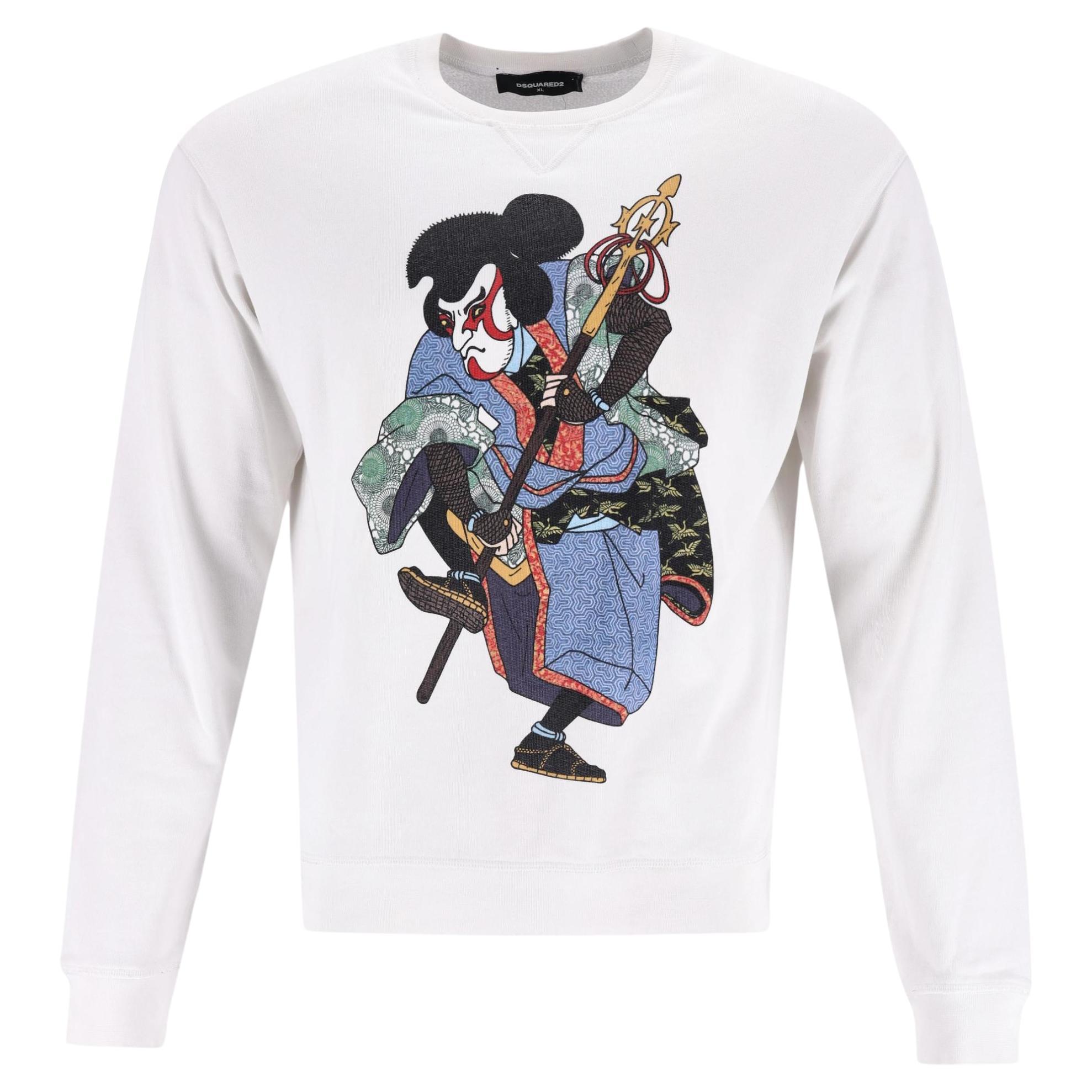 Dsquared2 Samurai Cotton Sweatshirt For Sale
