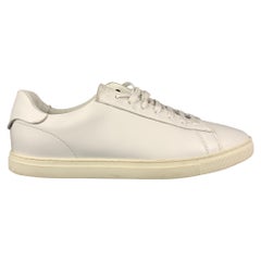 Baskets DSQUARED2 en cuir blanc à lacets, taille 10,5