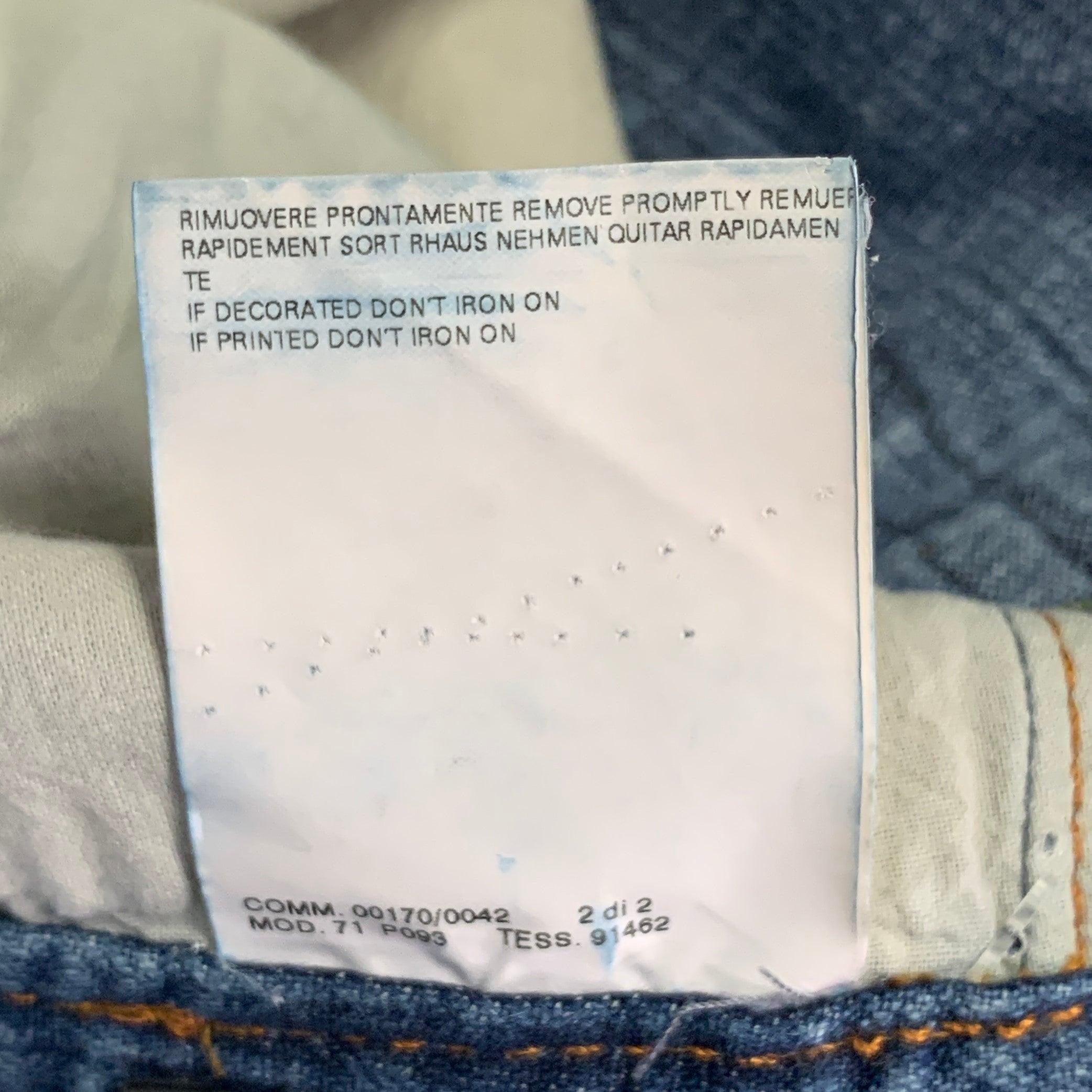 DSQUARED2 Size 28 Blue Denim Straight Five Pockets Horn Buttons Jeans For Sale 1
