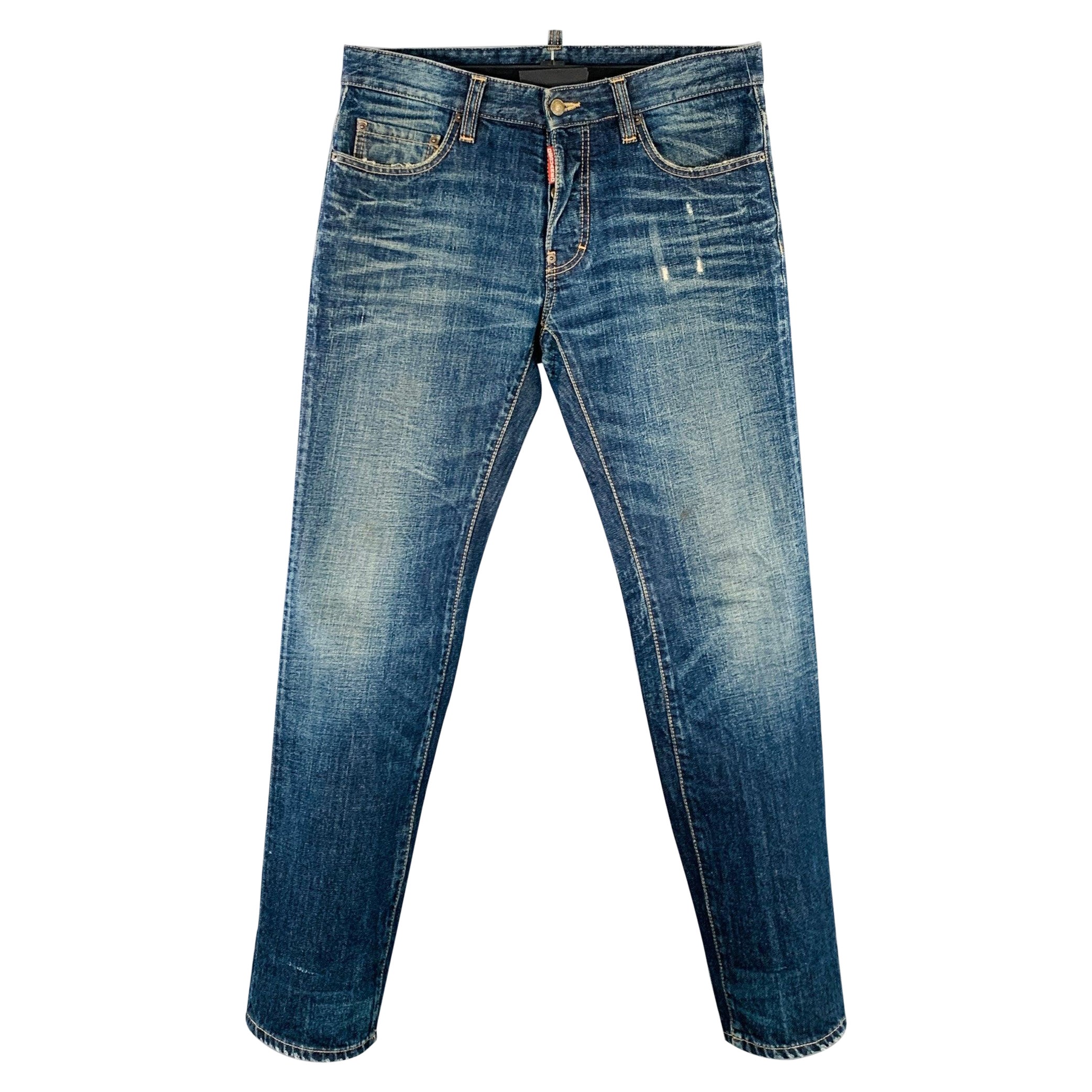 DSQUARED2 Größe 30 Blaue Jeans im Used-Look im Used-Look