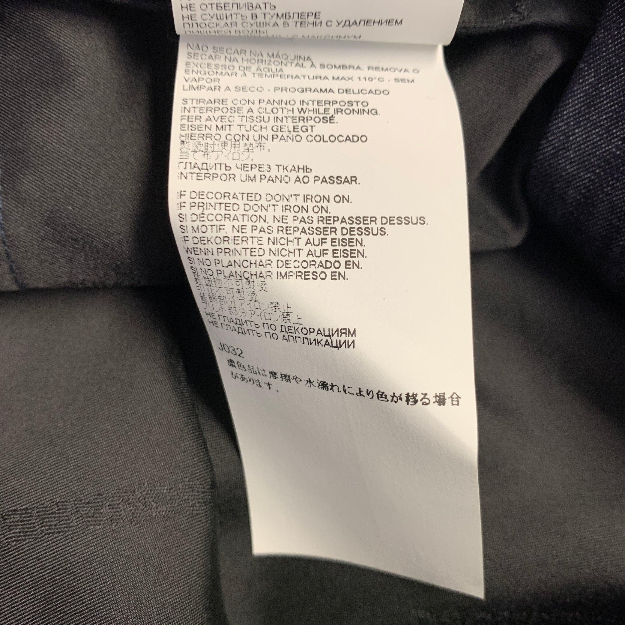 DSQUARED2 Size 30 Indigo Black Contrast Trim Cotton Flat Front Dress Pants For Sale 1
