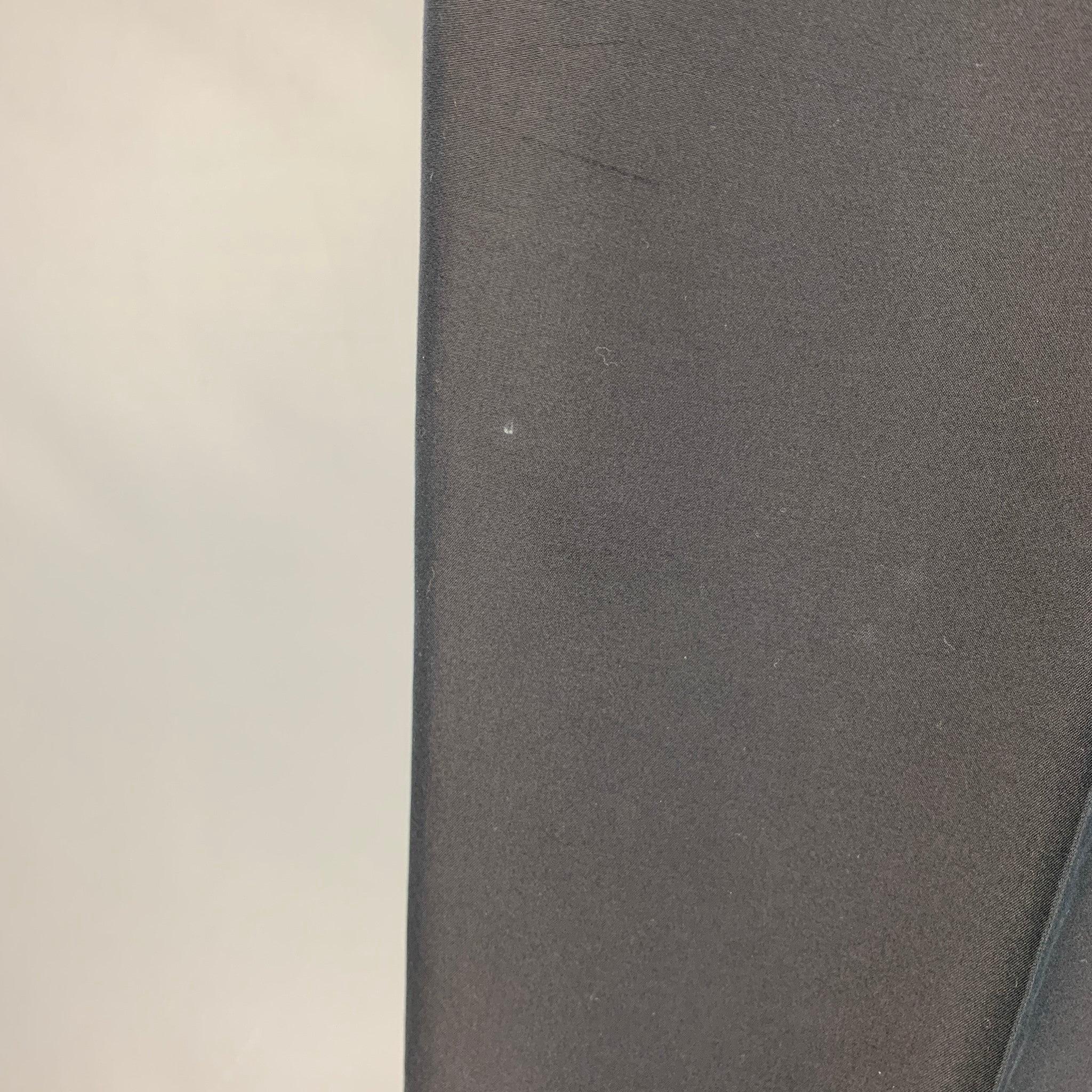 DSQUARED2 Size 32 Black Cotton Silk Tuxedo Dress Pants In Good Condition For Sale In San Francisco, CA