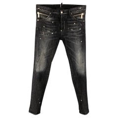 DSQUARED2 Größe 32 Schwarze Jeans aus Baumwolle im Used-Look