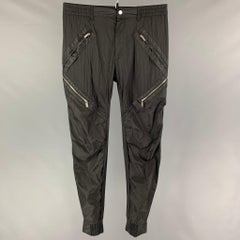 DSQUARED2 Size 32 Black Polyamide Tuxedo Casual Pants