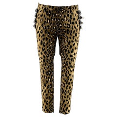 DSQUARED2 Größe 32 Brown Schwarz Animal Print Baumwolle Elastan Kleid Hose