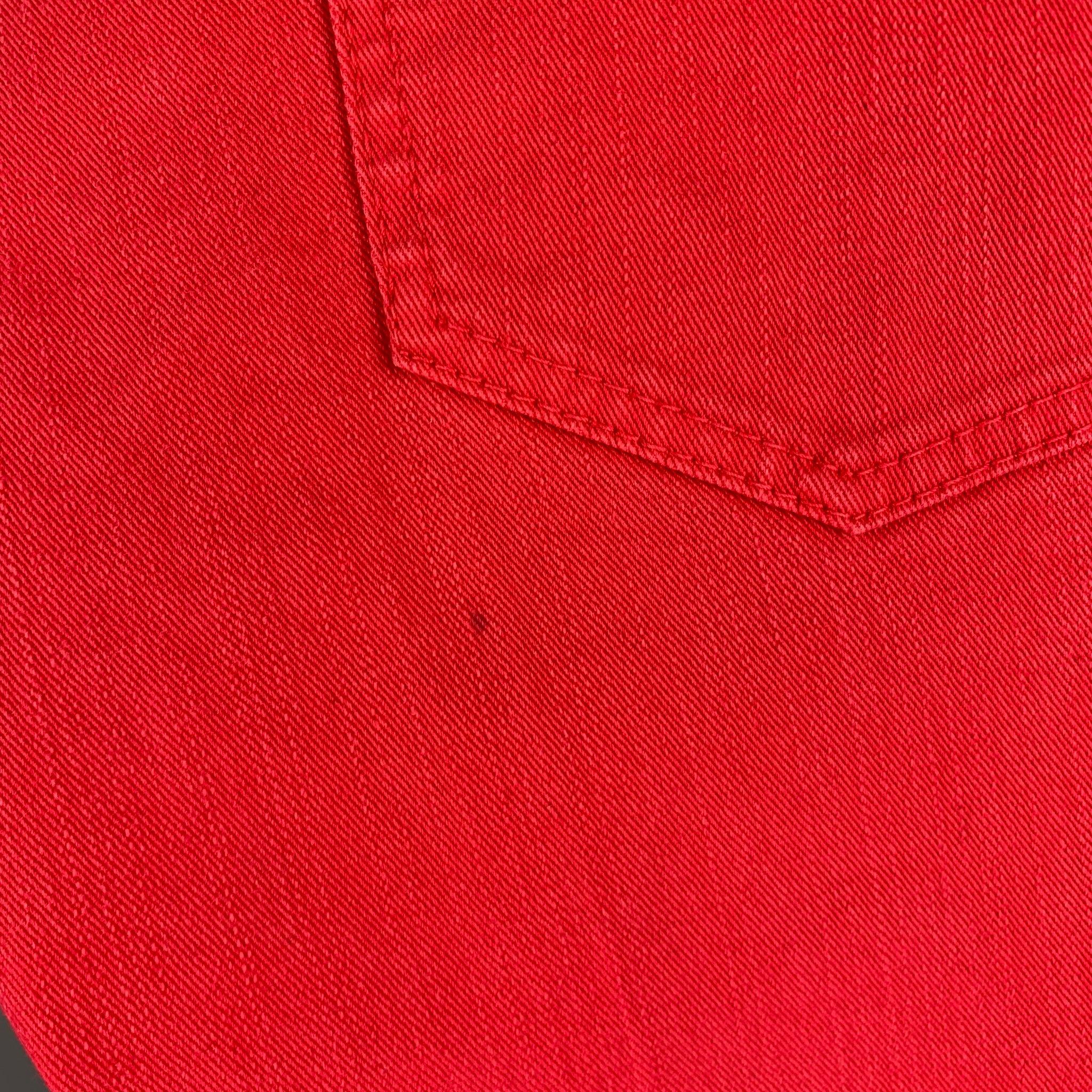 DSQUARED2 - Jean à boutons en coton élastique rouge, taille 32 en vente 1