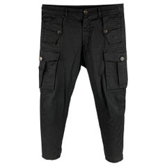 DSQUARED2 Size 34 Black Cotton Cargo Casual Pants