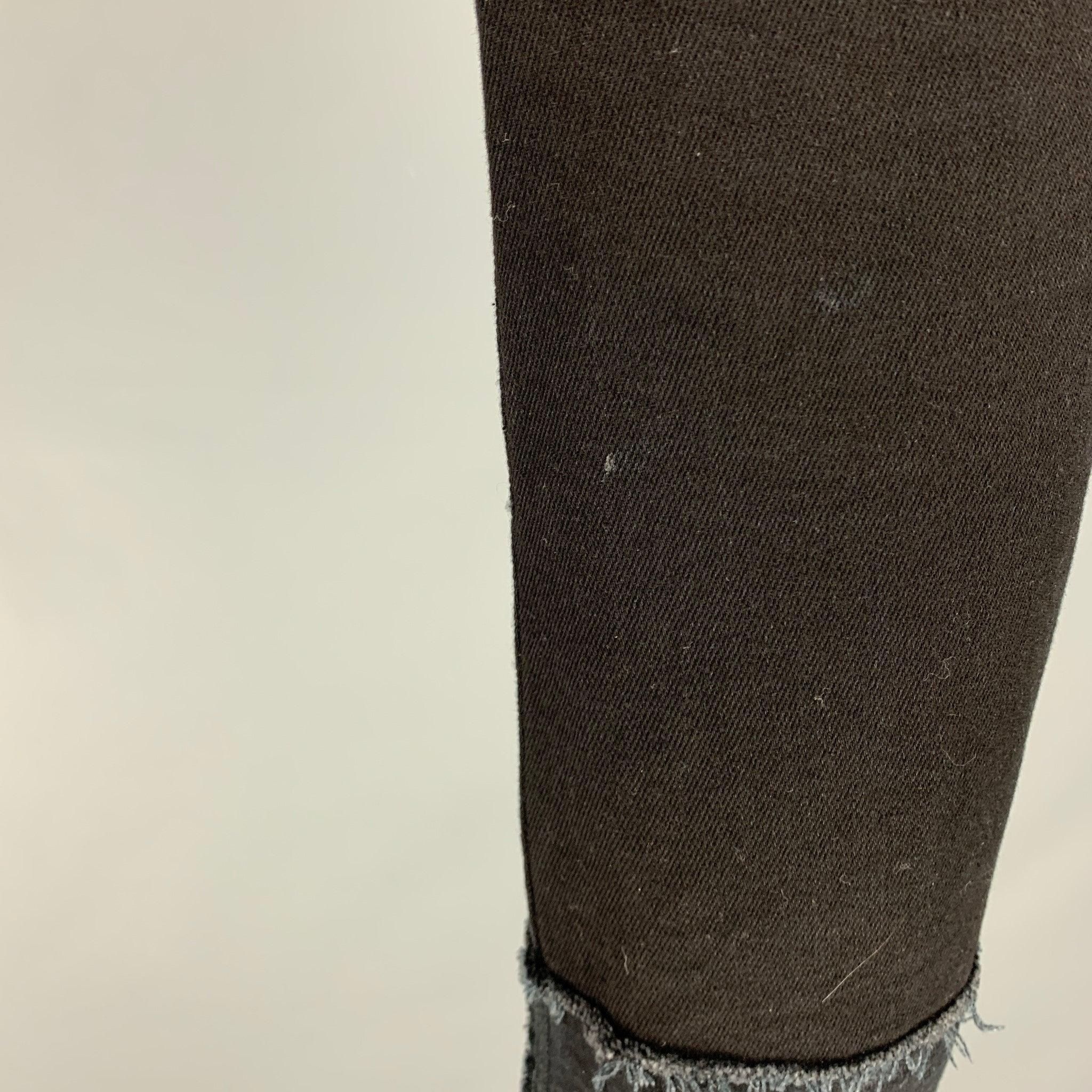 DSQUARED2 Taille 34 Pantalon court décontracté en coton élasthanne noir Bon état - En vente à San Francisco, CA