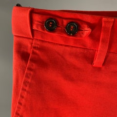 DSQUARED2 Talla 34 Rojo Algodón Elastano Pantalones Button Fly