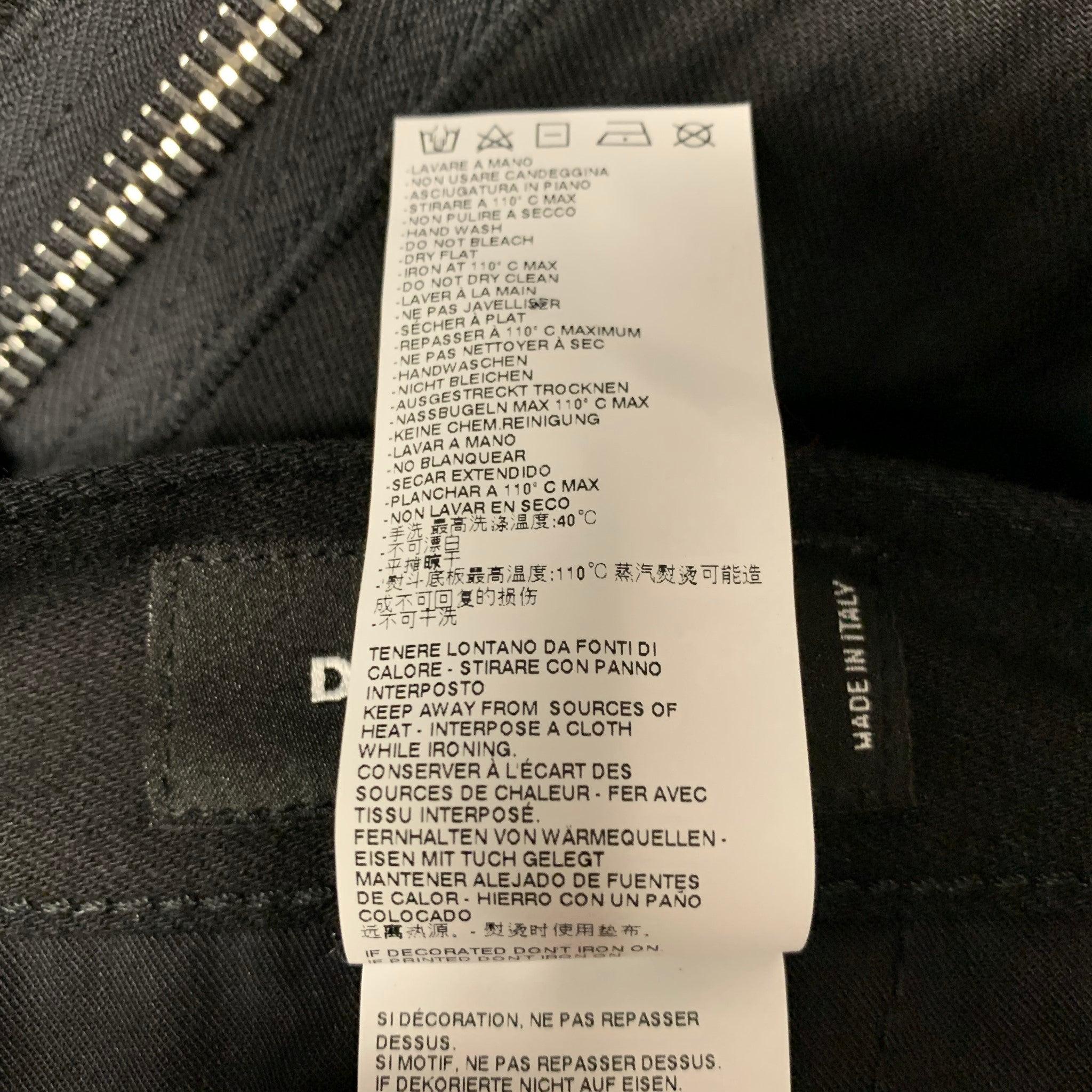 DSQUARED2 Size 36 Black Cotton Elastane Straps Bondage Casual Pants 6