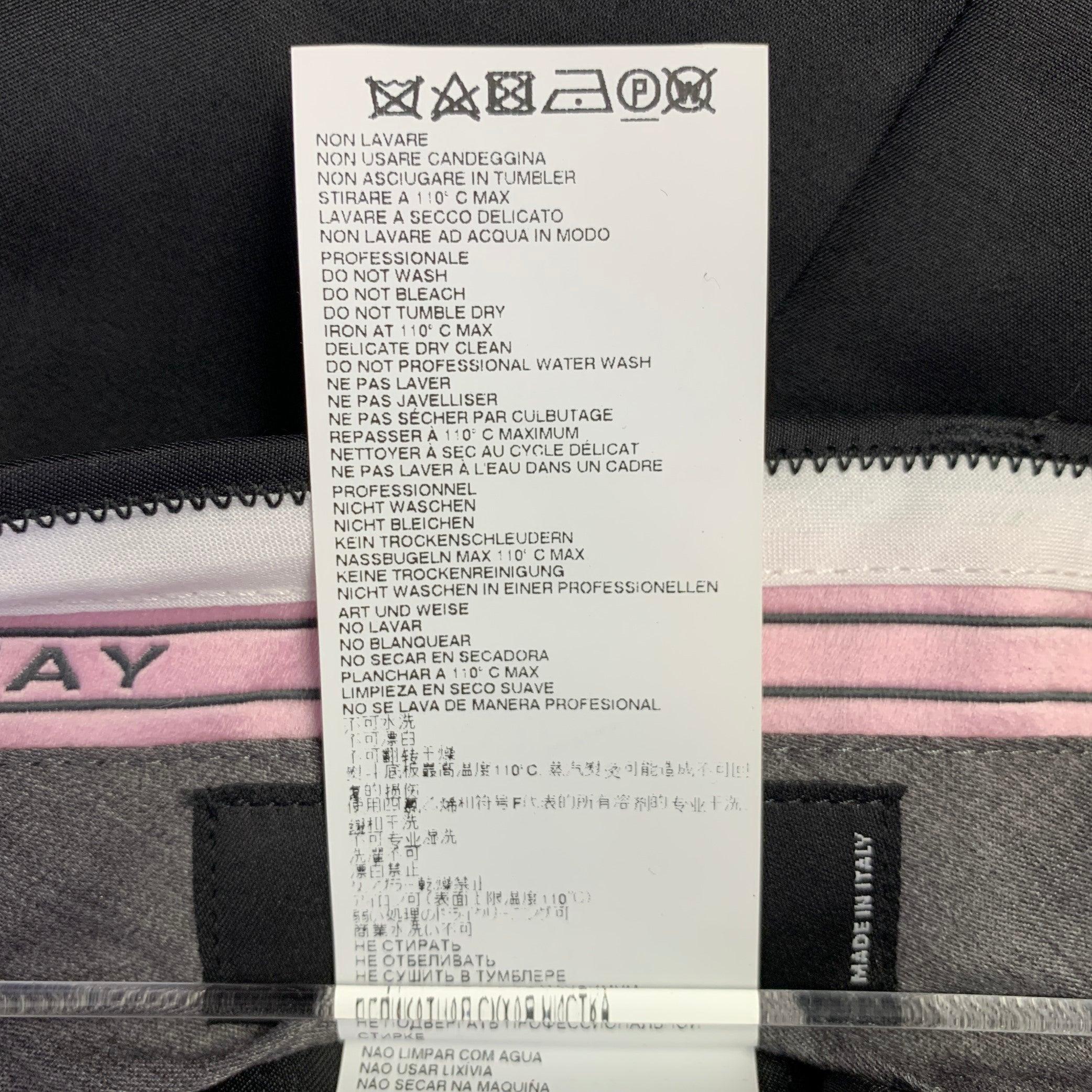 DSQUARED2 Talla 36 Pantalones de vestir con puños de lana y seda negra en Excelente estado para la venta en San Francisco, CA