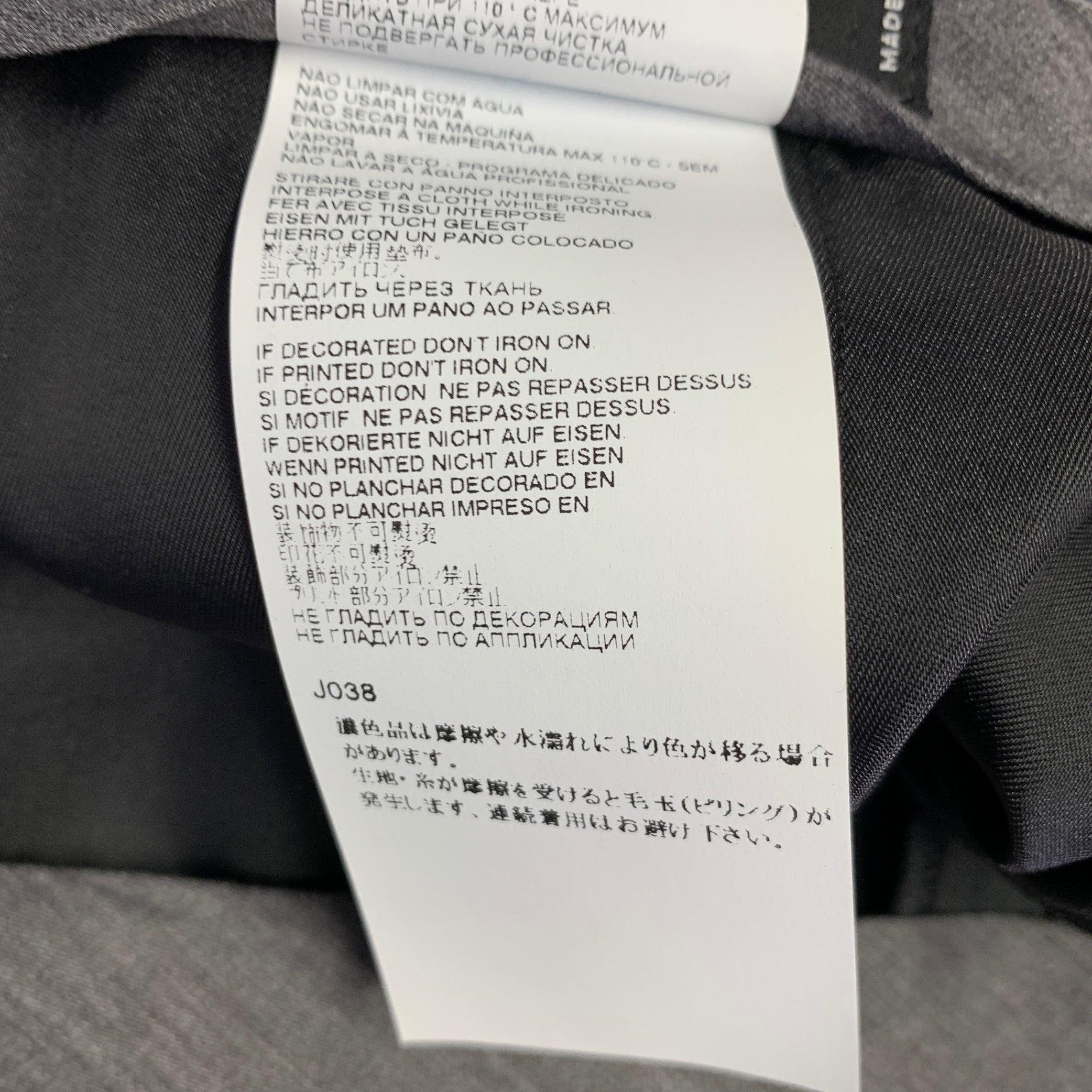 De los hombres DSQUARED2 Talla 36 Pantalones de vestir con puños de lana y seda negra en venta