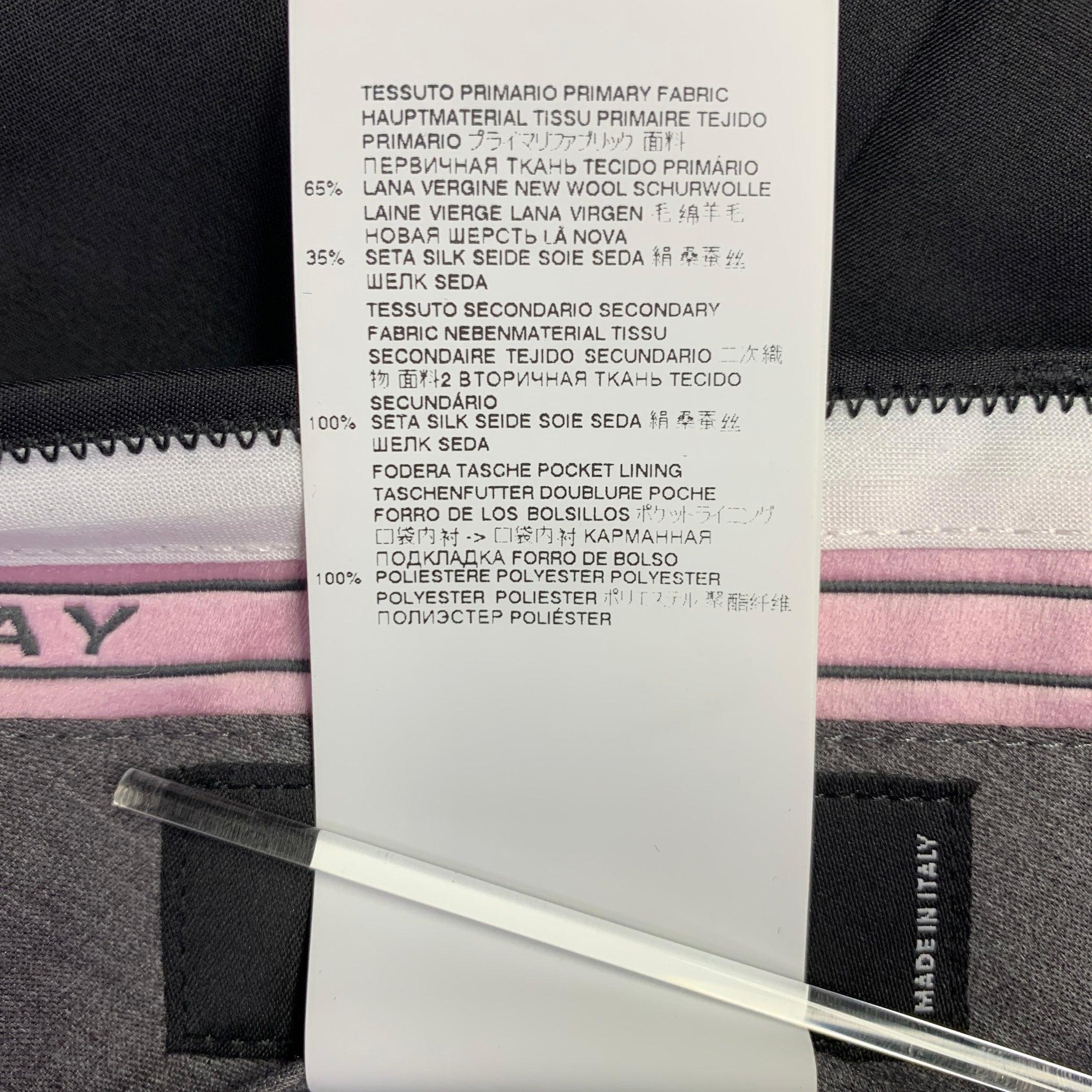 DSQUARED2 Talla 36 Pantalones de vestir con puños de lana y seda negra en venta 1