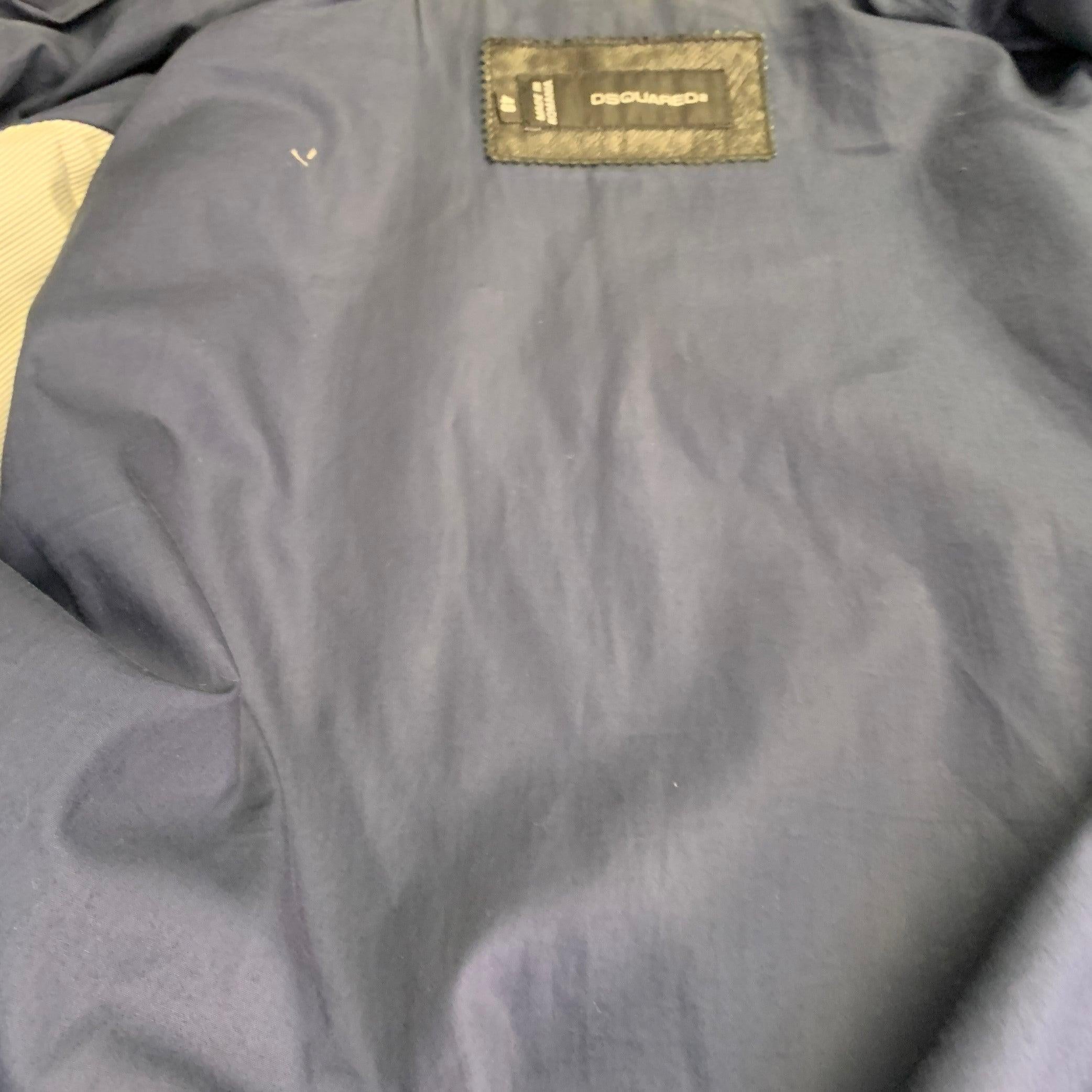 Dsquared2 Taglia 38 Giacca in pelle d'agnello nera con doppia cerniera e finiture in maglia in vendita 1